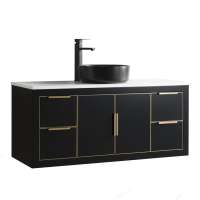 48inch black hotel luxury bathroom sinks cabinet