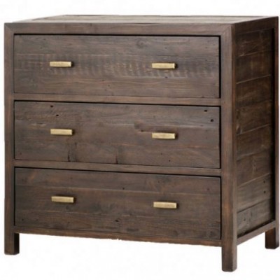 Wooden chest of drawers wooden cabinet with 3 drawers for living room